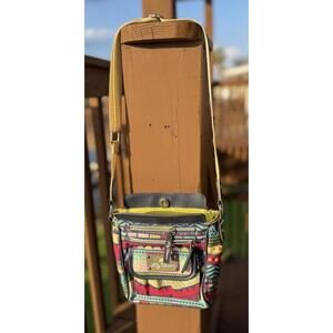 Lily Bloom Crossbody Green Living Small Purse Canvas Crossbody Multicolored